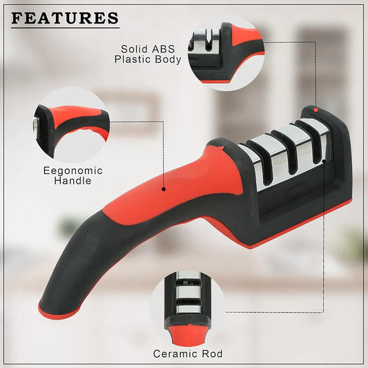 3-Stage Professional Manual Knife Sharpener