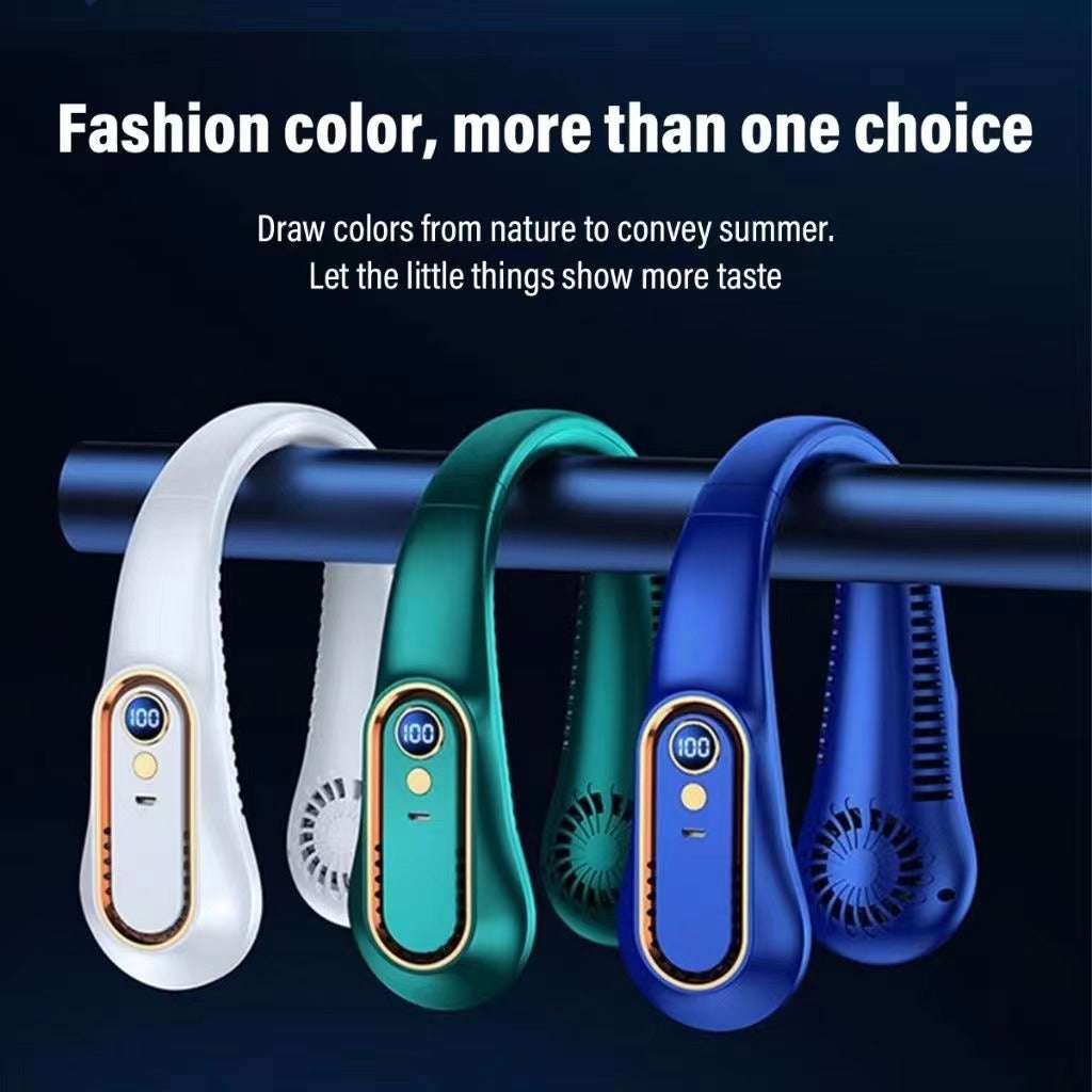 PORTABLE NECK FAN IMPORTED FAN RECHARGEABLE FAN PERSONAL COOLING HANDS-FREE