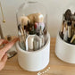 360° Rotating Makeup Brush Storage Box | Desktop Cosmetic Organizer for Brushes, Lipsticks, Eyebrow Pencils & Beauty Tools
