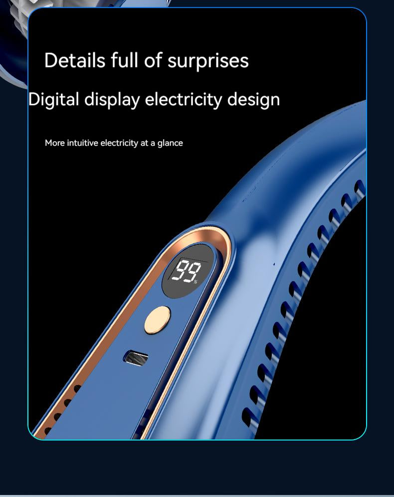 PORTABLE NECK FAN IMPORTED FAN RECHARGEABLE FAN PERSONAL COOLING HANDS-FREE