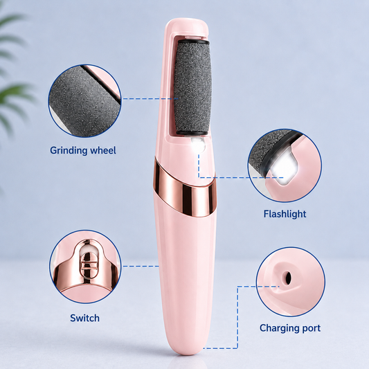 Rechargeable Electric Foot File Callus Remover for Wet & Dry Pedicure