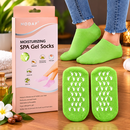 MOISTURIZING SPA GEL SOCKS – Infused Foot Treatment & Heel Repair Booties