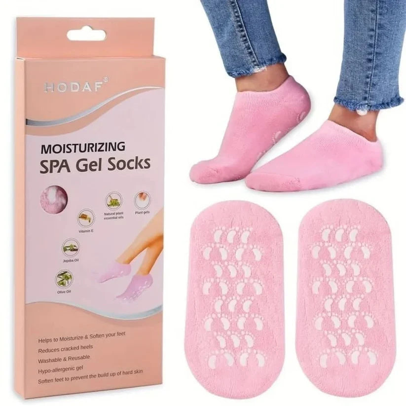 MOISTURIZING SPA GEL SOCKS – Infused Foot Treatment & Heel Repair Booties