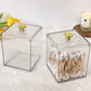 Acrylic Makeup Organizer with Cotton Swab Box