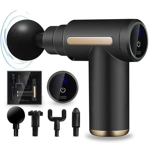 Professional Handheld Deep Tissue Massage Gun with 4 Heads