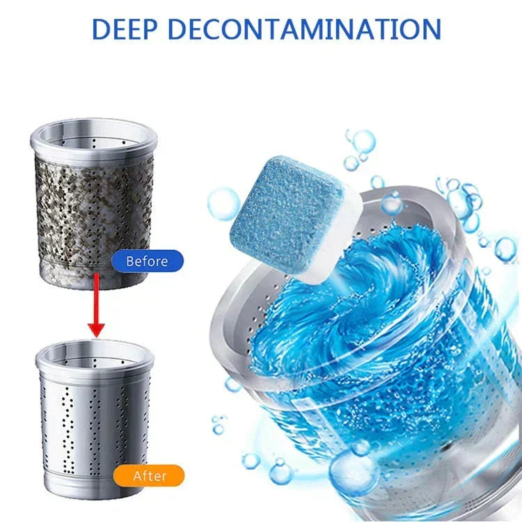 12 Pcs Washing Machine Cleaner Tablets – Washing Machine Cleaning Cube Deep Cleaning Tablets | Washer Drum Cleaner Removes Dirt|