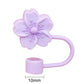 Set of 3 Silicone Straw Toppers Floral Design