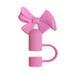 Set of 3 Silicone Straw Toppers Floral Design