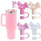 Set of 3 Silicone Straw Toppers Floral Design