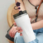 Set of 3 Silicone Straw Toppers Floral Design